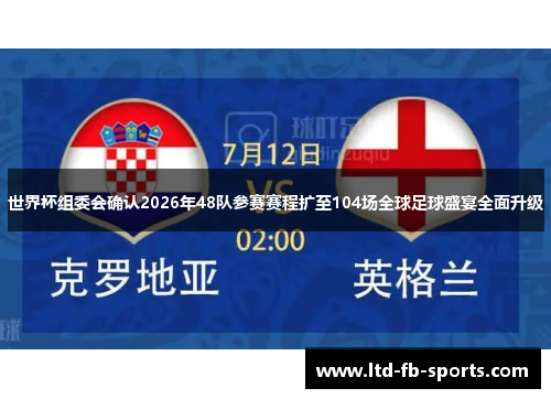 世界杯组委会确认2026年48队参赛赛程扩至104场全球足球盛宴全面升级